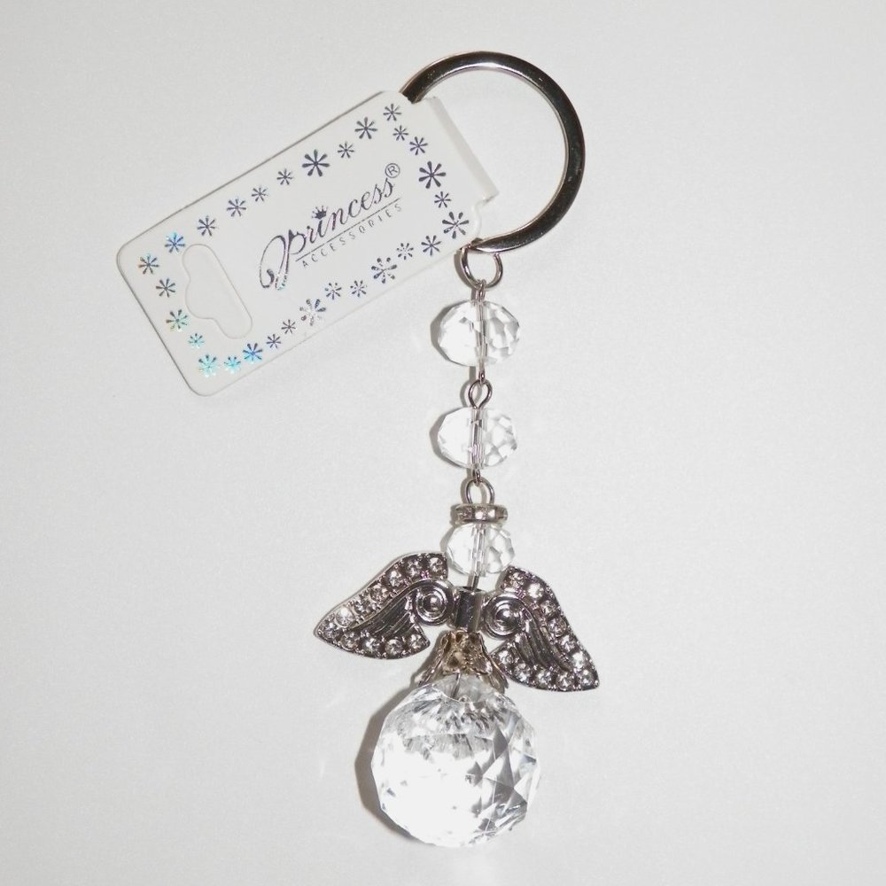 NEW Princess Accessories Silver Angel Keychain